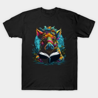 Warthog Reads Book T-Shirt